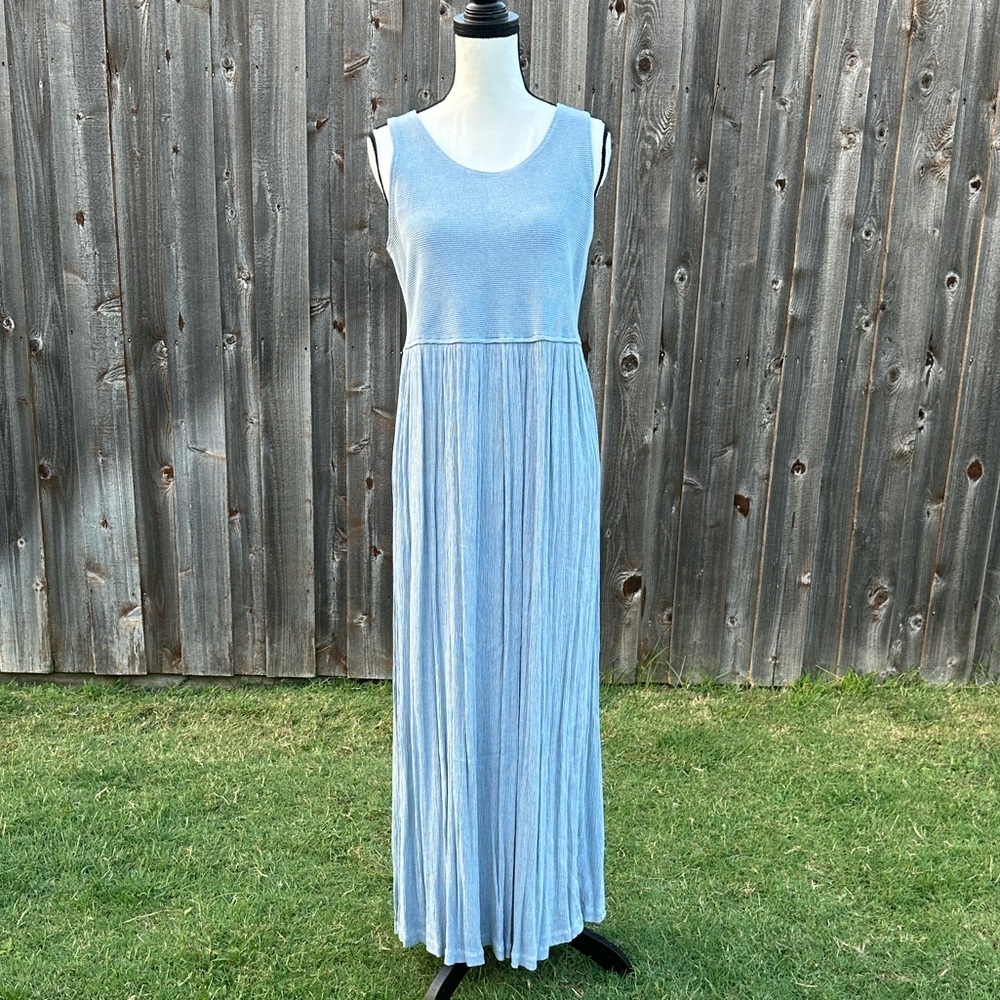 Cherokee Vintage Light Blue Maxi Dress EUC